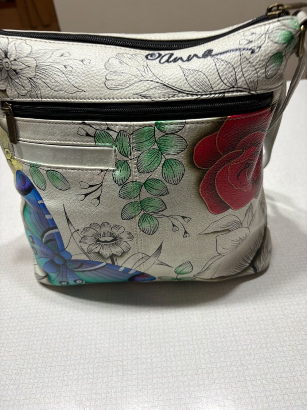 Preowned Anna by Anuschka Shoulder/Crossbody Bag in Good Condition - Picture 3 of 15
